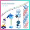 4 Set Balloon Stand Kit, 9 Feet Adjustable Balloon Arch for Floor, Ballon Column Tower with Weights Base and Pole, Metal Backdrop Stands for Parties, NO Need Helium Tank for Balloons
